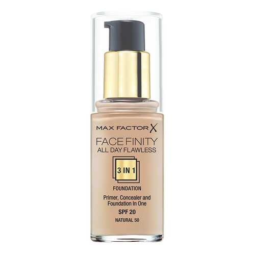 Тональный крем Max Factor Face Finity All Day Flawless 3-in-1 тон 50 Natural 30 мл в Мери Кей