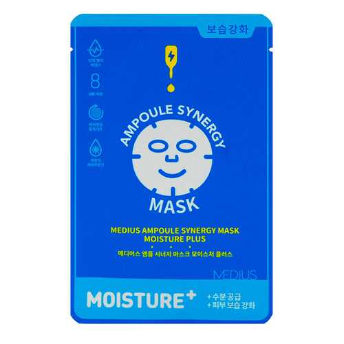 Маска для лица MEDIUS Ampoule Synergy Mask Moisture Plus Увлажнение 25 мл, 5 шт в Мери Кей