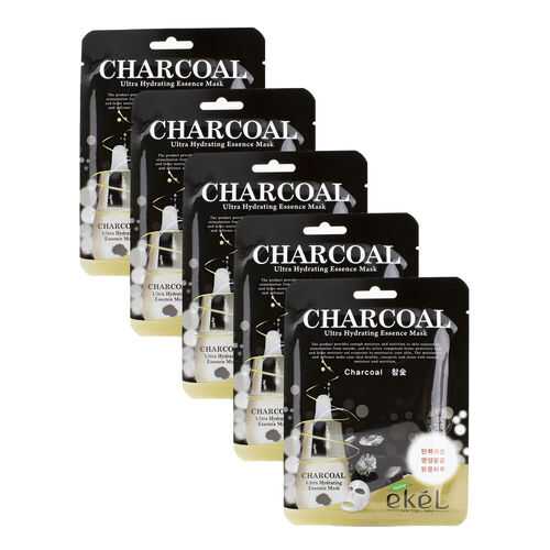 Набор увлажняющих масок Ekel с Древесным углём Ultra Hydrating Mask Charcoal (5 шт) в Мери Кей