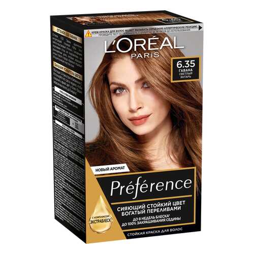 Краска для волос LOreal Paris Preference оттенок 6,35 Гавана в Мери Кей