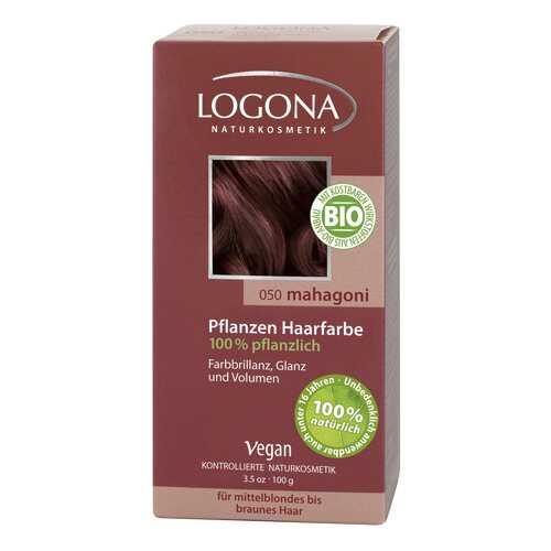 Краска для волос Logona Herbal Hair Colour Powder Махагон коричневато-красный 100 г в Мери Кей
