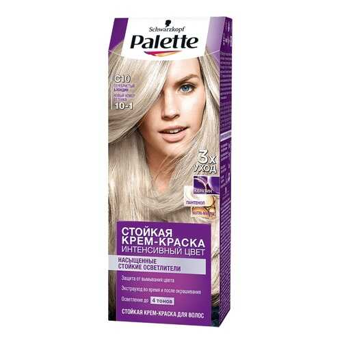 Краска для волос Palette Серебристый блондин, тон C10 в Мери Кей