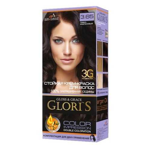 Стойкая крем-краска для волос Glori`s 3.65 темно-каштановый в Мери Кей
